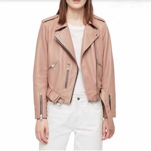 All Saints Blush Leather Jacket